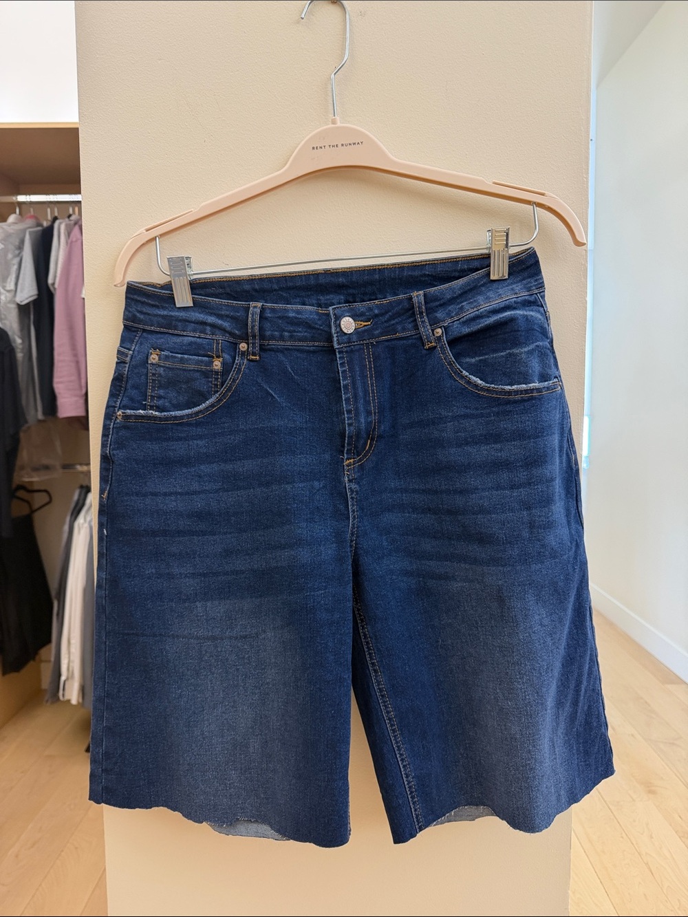 Dark Blue Women's Denim Bermuda Shorts